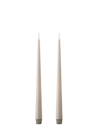 Ester & Erik - LED Stagelys 2 stk. - 30 cm - Linen Grey